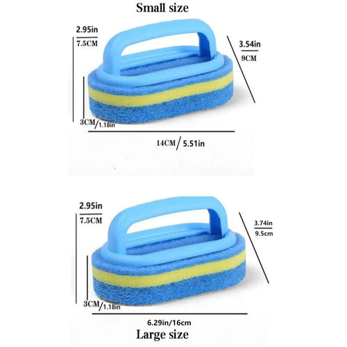 Revolutionary Bathroom Absorbent Sponge Scrubber with Ergonomic Handle - Your Ultimate Cleaning Companion for Tubs and Tiles!