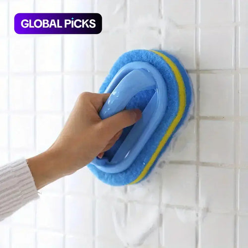 Revolutionary Bathroom Absorbent Sponge Scrubber with Ergonomic Handle - Your Ultimate Cleaning Companion for Tubs and Tiles!